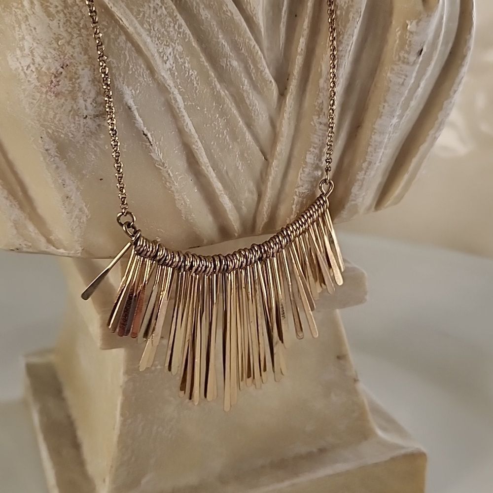 Vintage Gold Tone Fringe Necklace